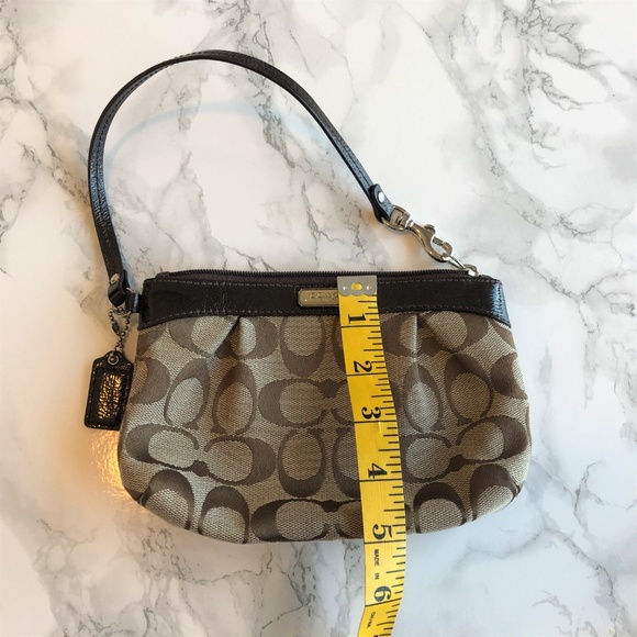 Coach | Signature Brown and Tan Wristlet - Picture 4 of 5
